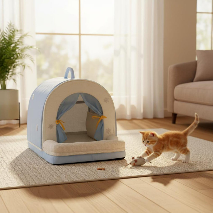 Insulated Summer Cooling Cat Hideaway
